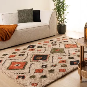 Hoogpolig vloerkleed bohemian Artisan – beige/multi Black Friday-64% Groothandel