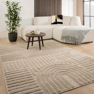 Scandinavisch vloerkleed – Arc Bend beige Black Friday-70% Direct Verzonden