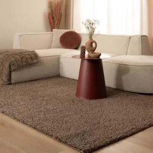 Hoogpolig vloerkleed shaggy Trend effen – taupe    -55% Direct Verzonden