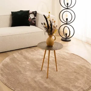 Velours vloerkleed rond – Flair beige Black Friday-61% Garantie Inbegrepen