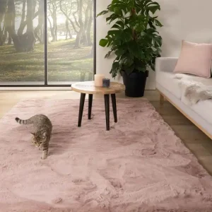 Snelle Levering Zacht hoogpolig vloerkleed – Comfy plus – roze Black Friday-41%