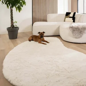 Direct Beschikbaar Fluffy vloerkleed organisch – Comfy Plus crème    Black Friday-42%
