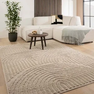 Laatste Kans Scandinavisch vloerkleed – Arc Curve beige Black Friday-59%