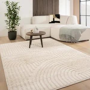 Lage Kosten Scandinavisch vloerkleed – Arc Curve crème Black Friday-51%