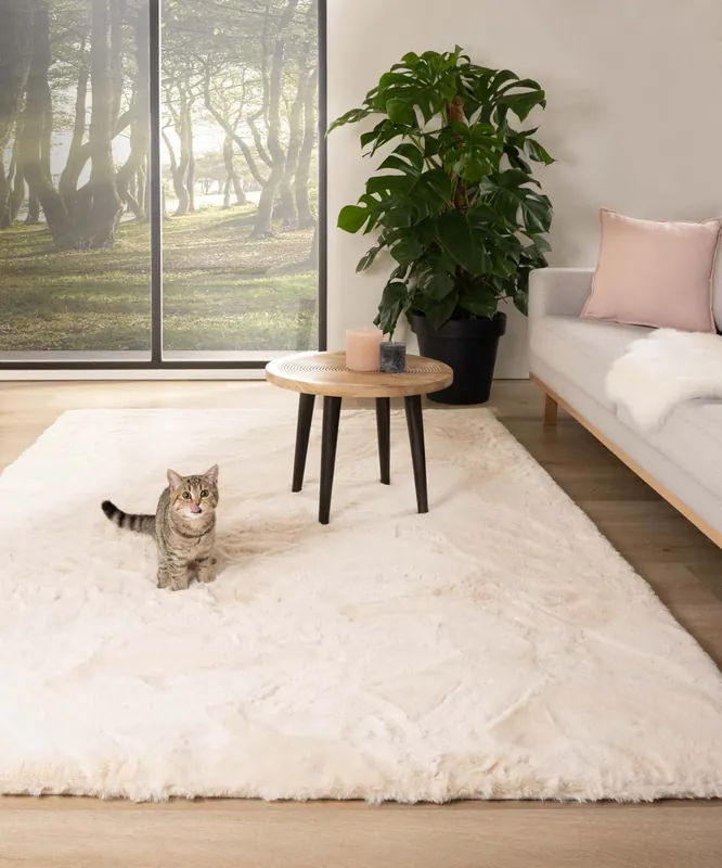 Zacht hoogpolig vloerkleed – Comfy plus – crème Black Friday-41% Goedkoop