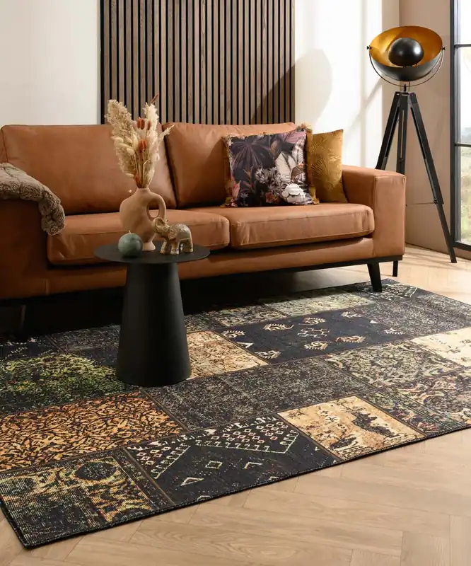 Shop Nu Patchwork vloerkleed – Fade No.1 olijfgroen Black Friday-40%