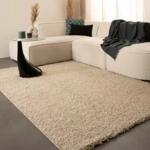 Hoogpolig vloerkleed shaggy Trend effen – champagne    -62% Bestseller