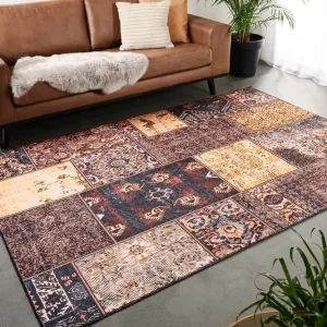Authentiek Patchwork vloerkleed – Fade No.1 goud/bruin Black Friday-40%