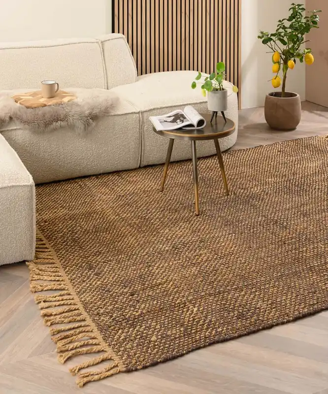Nieuwe Collectie Jute vloerkleed Chunky – Boho&me – bruin/naturel Black Friday-26%