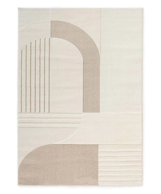 Bestel Nu Japandi vloerkleed – Ridge Nari crème/beige Black Friday-35%