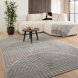 Scandinavisch vloerkleed – Arc Curve lichtgrijs Black Friday-70% Ambachtelijk