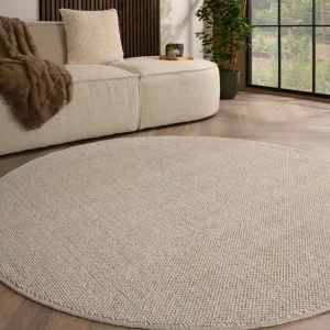 Rond laagpolig vloerkleed – Loom zilver Black Friday-30% Exclusief