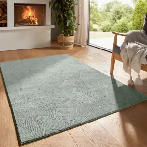 Zacht vloerkleed – Fuzz Leaf groen Black Friday-43% Dagaanbieding
