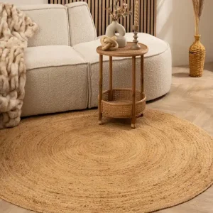 Garantie Inbegrepen Jute vloerkleed rond – Boho & me – naturel Black Friday-31%