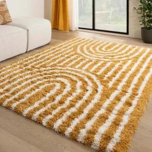 Scandinavisch vloerkleed – Cozy Arch okergeel Black Friday-68% Nieuw