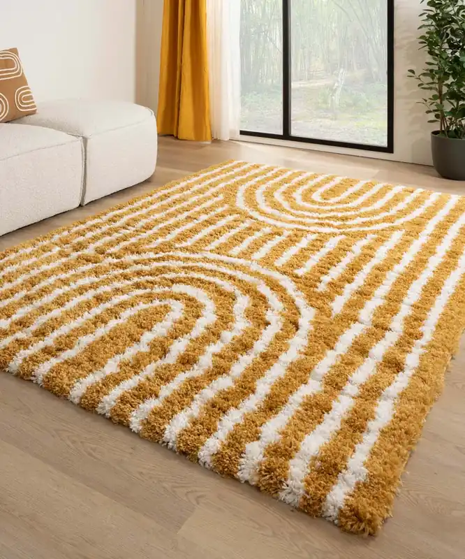 Scandinavisch vloerkleed – Cozy Arch okergeel Black Friday-68% Nieuw