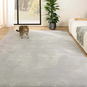 Zacht vloerkleed – Plush zilver    Black Friday-40% In De Mode