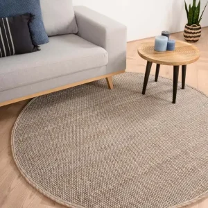 Gratis Retour Rond wollen vloerkleed Lett – beige/crème    Black Friday-38%