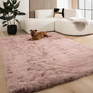 Fluffy vloerkleed – Comfy Deluxe roze Black Friday-46% Op = Op