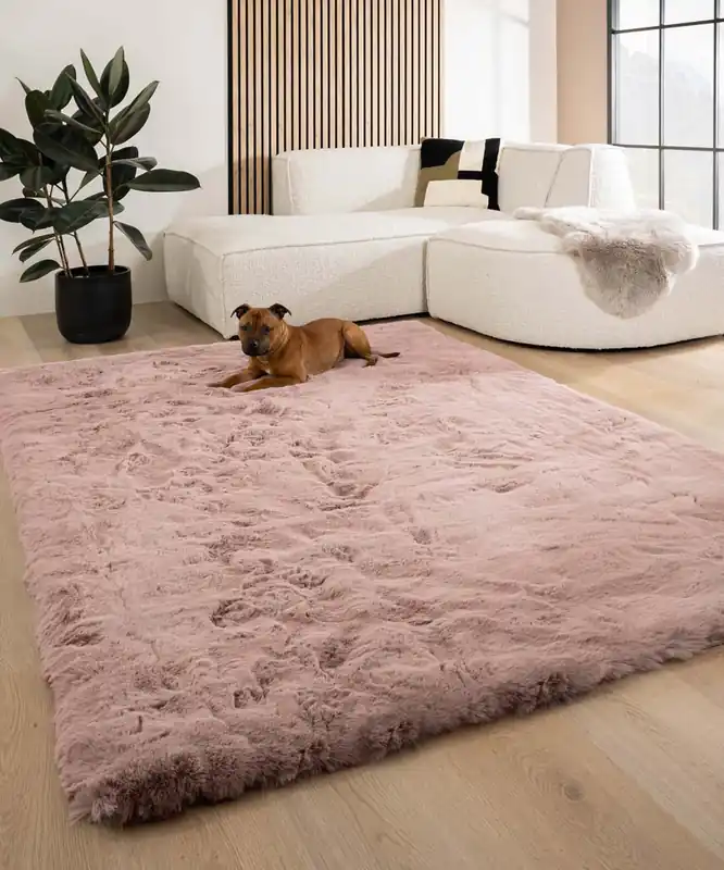 Fluffy vloerkleed – Comfy Deluxe roze Black Friday-46% Op = Op
