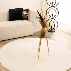 Tijdelijk Beschikbaar Velours vloerkleed rond – Flair wit Black Friday-50%