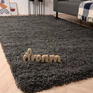 Voordeelprijs Hoogpolig vloerkleed – Cozy Shaggy – donkergrijs -66%