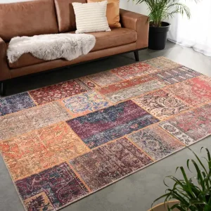 Premium Patchwork vloerkleed – Fade Heritage blauw/multi Black Friday-40%