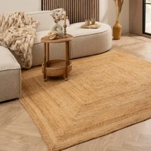 Koop Vandaag Jute vloerkleed vierkant – Boho & me – naturel Black Friday-33%