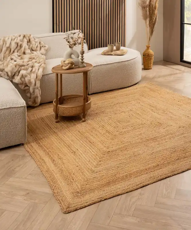 Koop Vandaag Jute vloerkleed vierkant – Boho & me – naturel Black Friday-33%