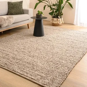 Rechtstreeks Van De Fabrikant Wollen vloerkleed – Agder beige Black Friday-40%