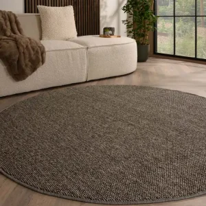 Rond laagpolig vloerkleed – Loom grijs Black Friday-30% Betaalbaar