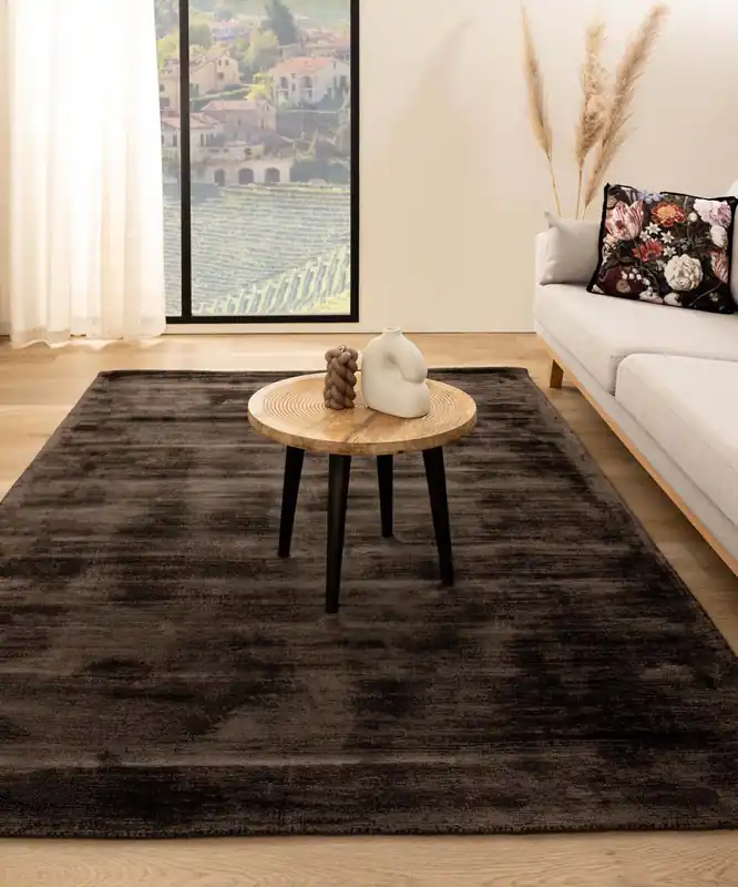 Seizoensaanbieding Viscose vloerkleed – Glamour donkerbruin Black Friday-32%
