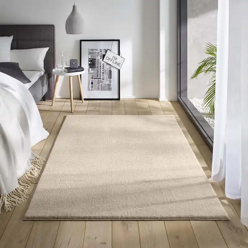 Zacht vloerkleed Loft – crème – wasbaar 30°C    -43% Populair