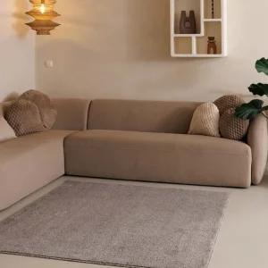 Vierkant vloerkleed Fine – lichtgrijs -49% Snelle Levering