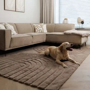 Trendy Fluffy vloerkleed – Carvy taupe    Black Friday-44%