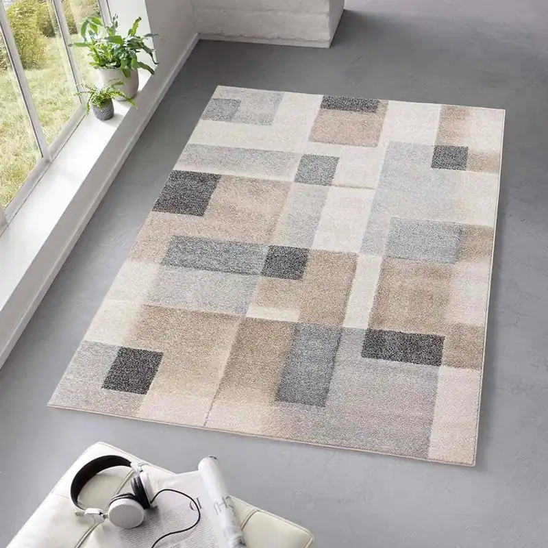 Modern vloerkleed – Cleo grijs/beige Black Friday-39% Koop Vandaag