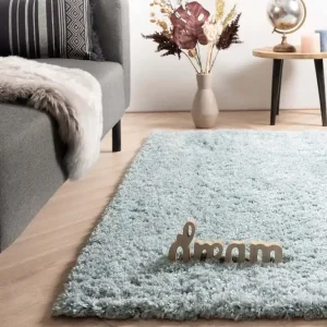 Hoogpolig vloerkleed – Cozy Shaggy – lichtblauw -44% Dagaanbieding