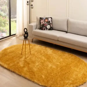 Ovaal hoogpolig vloerkleed velvet – Posh goud    Black Friday-39% Favoriet