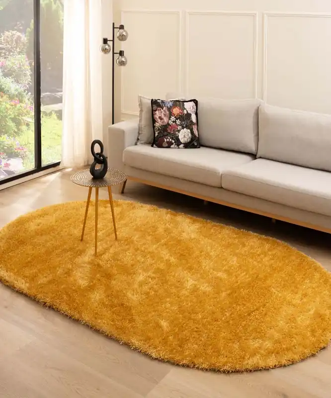 Ovaal hoogpolig vloerkleed velvet – Posh goud Black Friday-39% Favoriet