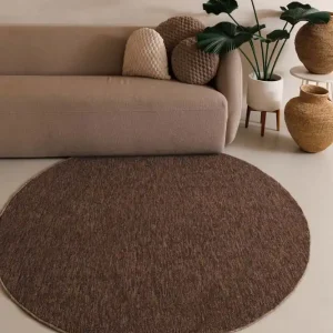 Rond vloerkleed Lush – bruin -73% Voordeelprijs