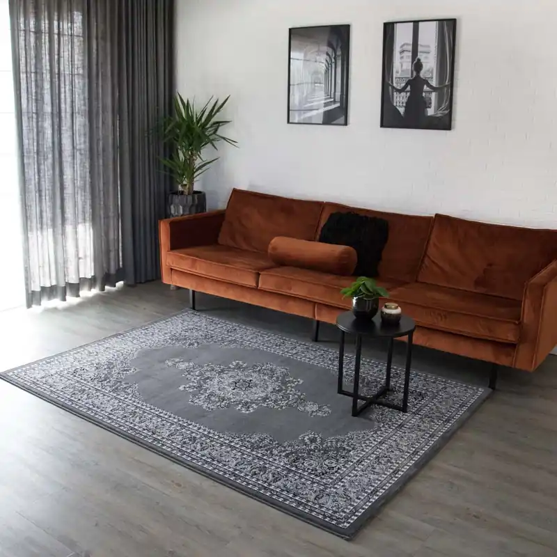 Design perzisch tapijt Royalty – Vintage grijs    -50% Nieuw Model