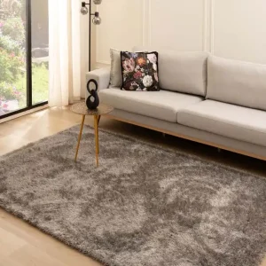 Betrouwbaar Hoogpolig vloerkleed velvet – Posh grijs Black Friday-40%