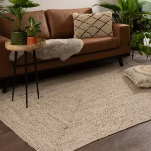 Vloerkleed katoen – Joy beige/wit    Black Friday-27% Weekendaanbieding
