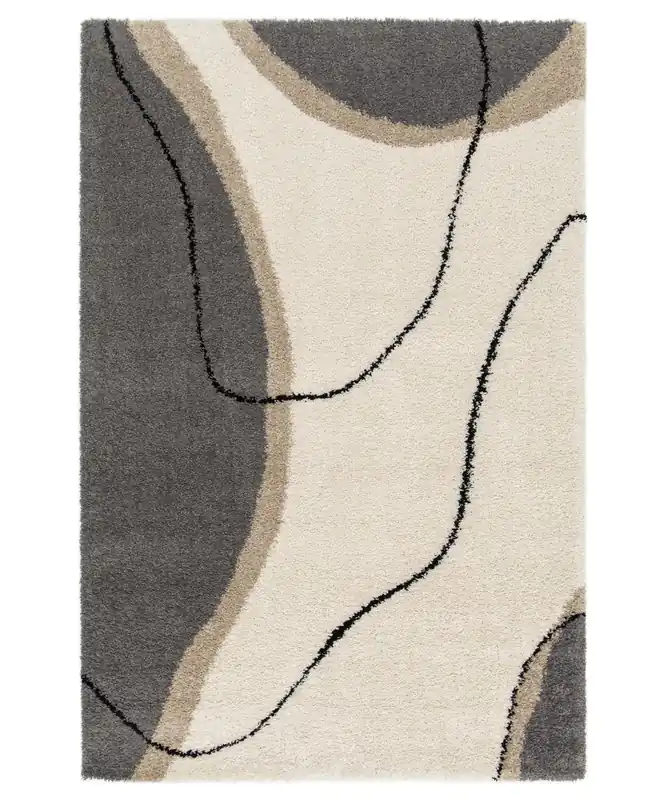 Hoogpolig vloerkleed – Mirage Rivage grijs/beige Black Friday-50% Origineel