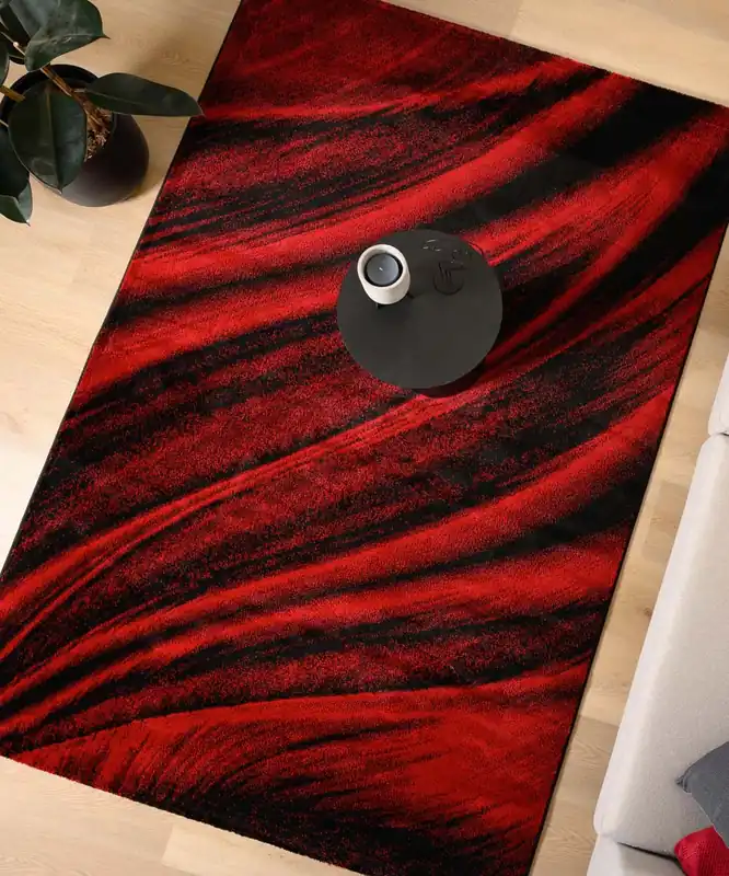 Finale Uitverkoop Modern vloerkleed – Vision rood/zwart Black Friday-38%