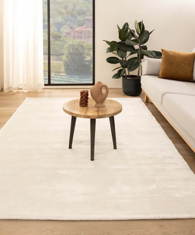 Viscose vloerkleed – Pearl wit Black Friday-35% Authentiek