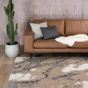 Ambachtelijk Hoogpolig vloerkleed Marble Artisan – beige Black Friday-38%
