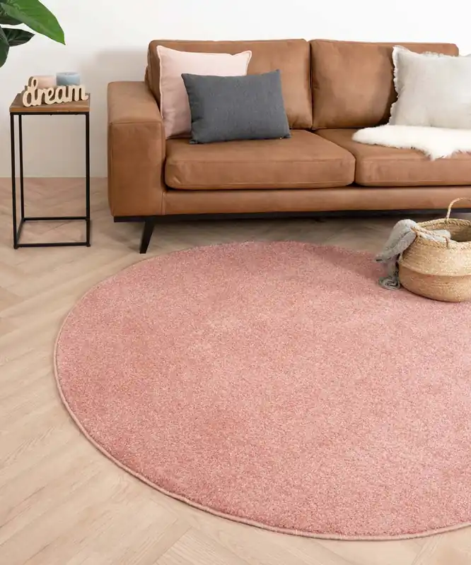 Rond vloerkleed Fine – roze -46% Lage Prijs