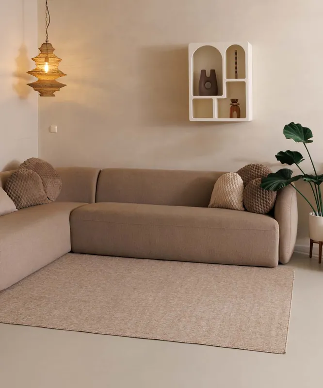 Laagpolig vloerkleed Lush – beige -69% Gratis Verzending
