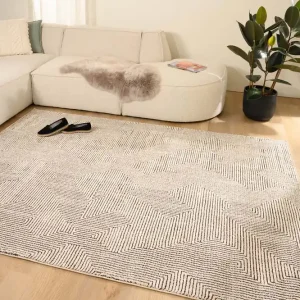 Modern vloerkleed – Fancy Maze crème/zwart Black Friday-68% Plaats Bestelling